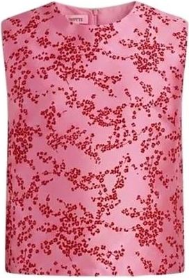 Alberta Ferretti Tops, Dames, Veelkleurig, L, Polyester, Floral print mikado top