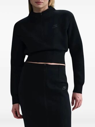 Nike half-zip sweatshirt - women - Fabric - S - Black