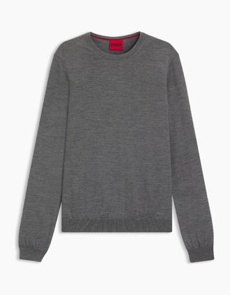 HUGO BOSS Mens San Cedric-M1 Crewneck Sweatshirt - Grey - Size: 38