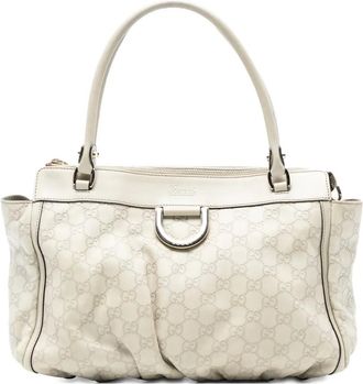 Gucci 2016-2025 Guccissima Abbey D Ring tote bag - Wit