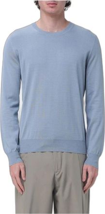 Brunello Cucinelli Pullover met ronde hals van katoen - Heren - Truien - Blauw - Maat: 2XL Katoen