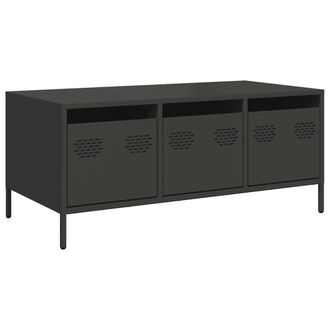 Berkfield Home Coffee Table Black 101.5x50x43.5 cm Cold-rolled Steel