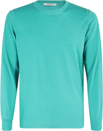 KANGRA Stijlvolle Gebreide Trui - Heren - Ronde hals truien - Blauw - 2XL - Katoen - Truien & Vesten