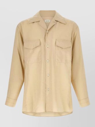 Christophe Lemaire relaxed collar shirt twin chest pockets