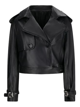 Alessandra Rich double-breasted bomber jacket - Black