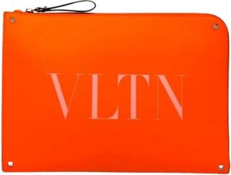 Valentino Pre-owned Rockstud Clutch - - Pre-owned - Donna - Arancione - ONE SIZE