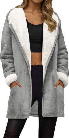 Generic Coats For Women Uk Jacket Leather Jackets Woman For Quilted Womens Long Coat Puffer 16 Brown 18-20 Autumn Warm And Padded Women Black Fleece Coats Wat