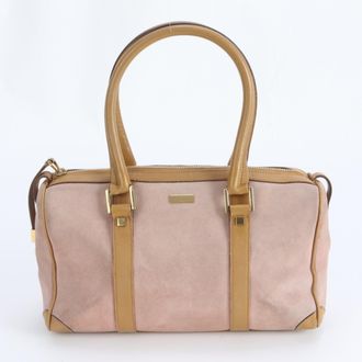 Gucci Brown Pink Leather Handbag Shoulder Bag Tote Bag (Pre-Owned)