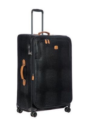 Bric's My Safari 28-Inch Expandable Croc Embossed Carry-On Spinner Luggage in Black at Nordstrom Rack