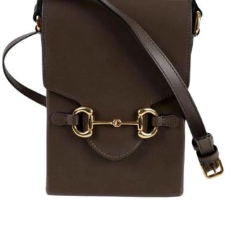 Gucci Pre-owned Cross Body Bags, female, Brown, Size: ONE SIZE Pre-owned Horsebit 1955 Mini Shoulder Crossbody Bag