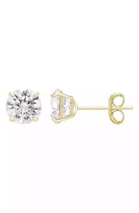A&M 14K Gold Cubic Zirconia 6mm Stud Earrings at Nordstrom Rack, Size 6 Mm