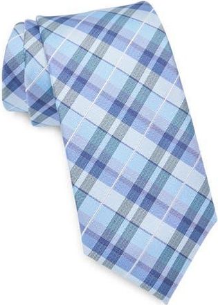 Tommy Hilfiger Moura Plaid Tie in Light Blue at Nordstrom Rack