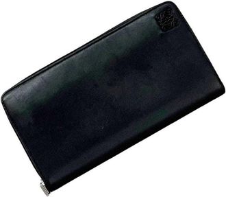 Loewe Black Leather Long Wallet (Bi-Fold) (Pre-Owned)