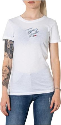 Tommy Jeans Dames, Tops, Wit, Maat: XS Katoen