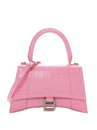 Balenciaga Hourglass crocodile-embossed tote bag - Rosa