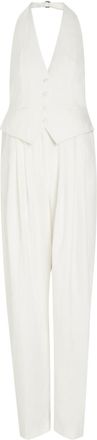 Ronny Kobo Rex Tailored Woven Jumpsuit - White - S (UK8-10 / S)