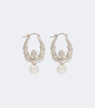 Simone Rocha Faux pearl hoop earrings