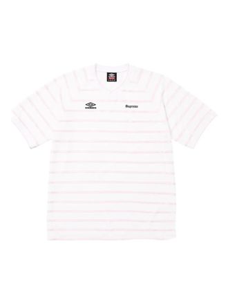 SUPREME x Umbro striped SS 25 - White soccer jersey - men - Fabric - M