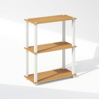Furinno Turn-S-Tube 3-Tier Multipurpose Bookcase, Shelf Display Rack