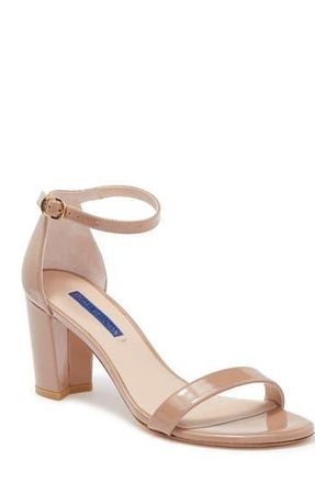 Stuart Weitzman Nearly Nude Ankle Strap Sandal in Adobe at Nordstrom Rack, Size 10.5