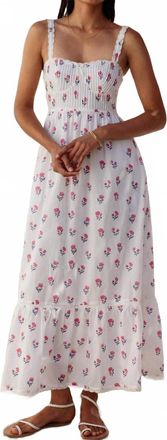 PINK CITY PRINTS Malibu Midi Dress In Jaipur Ditsy