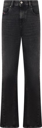Diesel Zwarte jeans met wijde pijpen- veelzijdige stijl - Heren - Flared Jeans - Zwart - W38 - Katoen - Jeans