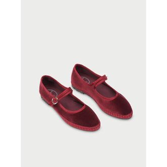 Flabelus Lucrecia fluwelen Mary-Jane ballerinas