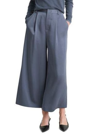 Vince Mid Rise Satin Culottes in Dk Water at Nordstrom Rack, Size 0