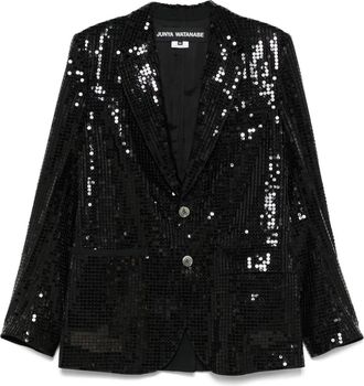 Junya Watanabe Blazer con paillettes - Nero