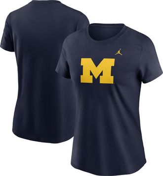 Jordan Brand Womens Jordan Brand Navy Michigan Wolverines Primetime Logo T-Shirt at Nordstrom, Size X-Large