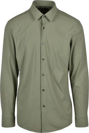HUGO BOSS Stretch Blouse - Heren - Casual Overhemden - Groen - M - Overhemden
