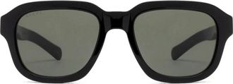 Gucci Stijlvolle Zonnebril - Heren - Zonnebrillen - Zwart - 55 MM - Accessoires