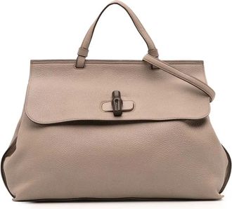 Gucci Borsa a tracolla Daily grande in pelle e bambù 2016-2025 - Marrone