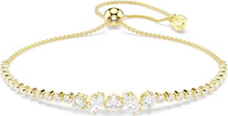 Swarovski Mesmera Bracelet, Mixed Cuts, White, 18K Gold Finish
