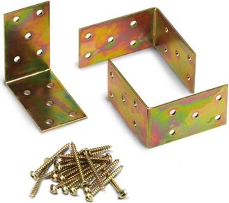 Alce Paquete De 3 Piezas Kit De 3 Esquinas De 40x40 Mm Con Tornillos Para Fijaci&oacute;n Caballero Alce