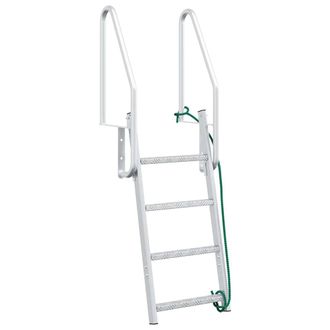 vidaXL Escalera De Muelle De 4 Pelda&ntilde;os Plateado 58 X 77 X 166 Cm Vidaxl