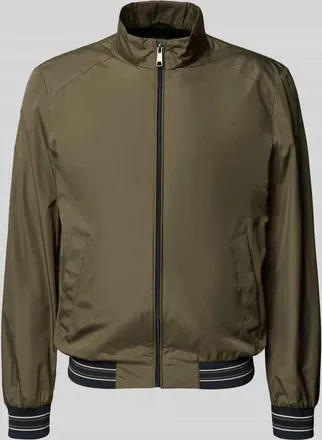 Geox Blouson mit Stehkragen und Rei&szlig;verschluss in Oliv, Gr&ouml;&szlig;e XXL