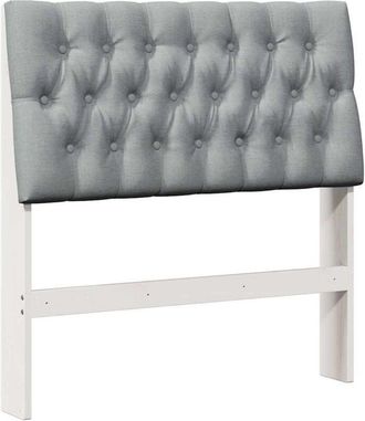 vidaXL Upholstered Headboard Light Grey 90 cm Solid Pine Wood vidaXL