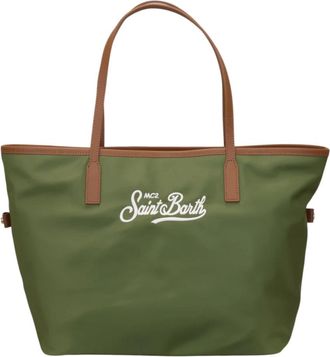 MC2 Saint Barth City Bag Nylon - Dames - Shoppers - Groen - ONE Size - Nylon - Tassen