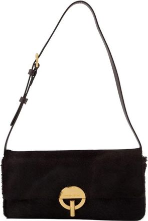 Vanessa Bruno Moon Baguette Schoudertas - Dames - Schoudertassen - Zwart - ONE Size - Katoen - Tassen