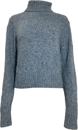 Re/Done Re/Done Roll Neck Jumper in Light Blue Recycled Wool