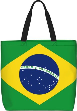 Generic Women Handbag Brazil Flag Daily Bag Casual Retro Ladies Purse, For School, Daily, Swim, Christmas, Birthday