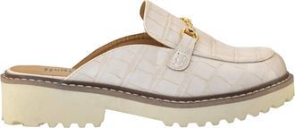 Corkys Footwear Womens Wingin It Heeled Mule In Ivory Snake
