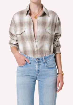 Citizens Of Humanity Kota Long Button Up Shirt In Schiffer Plaid