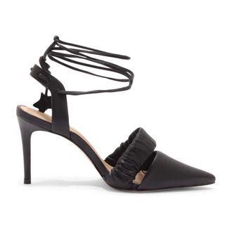 Carrano Black Sandal Pumps