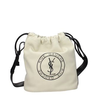 Saint Laurent Rive Gauche Donnas Borsa a tracolla Scamosciato Beige/Nero