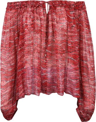 Isabel Marant Voile Blouse - Red/Beige