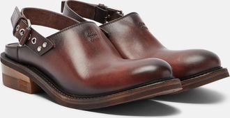 Miu Miu Foule leather clogs