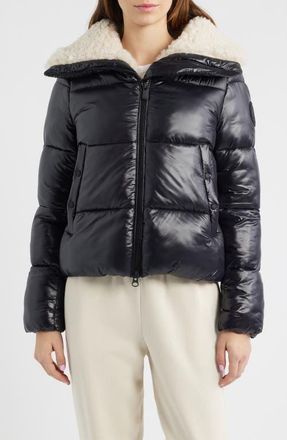 Save The Duck Moma Water Resistant Quilted Puffer Jacket in Black at Nordstrom, Size 1