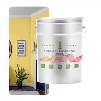 OEM Pintura Cer&aacute;mica Para Paredes, Lavable, Amarillo Claro, 5 L, Tienda De F&aacute;brica